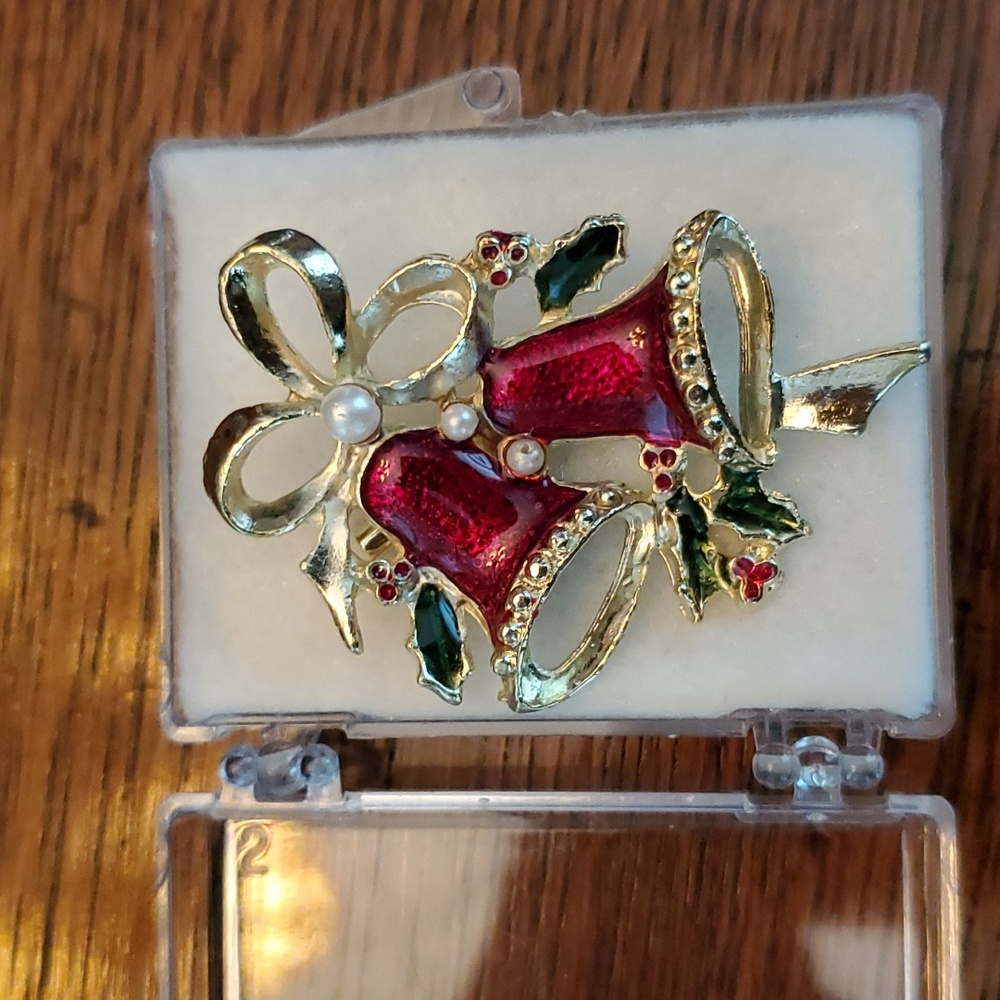 Vtg Mid Century Holiday Christmas Brooch